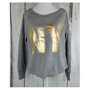 Aeropostale NY Sparkle Fleece Sweatshirt Top